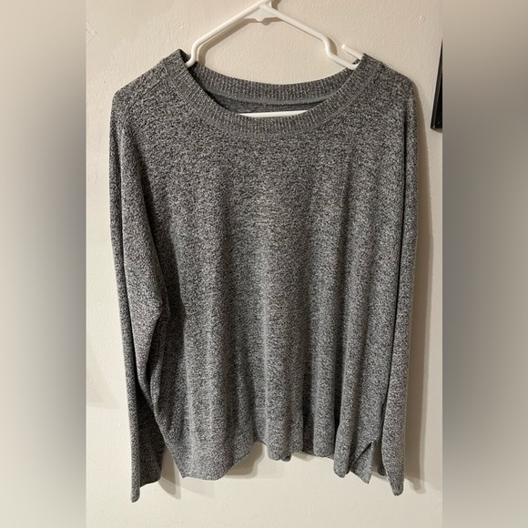 Women's Lucky Brand pullover sweater crew neck, viscose blend super soft XL gray - Picture 1 of 5